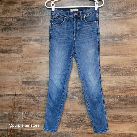 Madewell Jeans Size 27 Skinny 10" High Rise Tummy Control Danny Wash G7391 - Picture 1 of 12